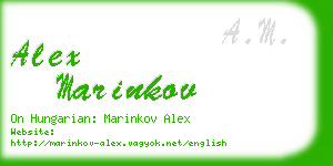 alex marinkov business card